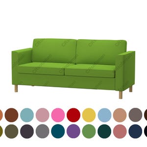 Parup 3 seat sofa cover,sofa total width 206 cm,custom made cover fits Parup 3 seat sofa,hundreds of fabric options,multi color options