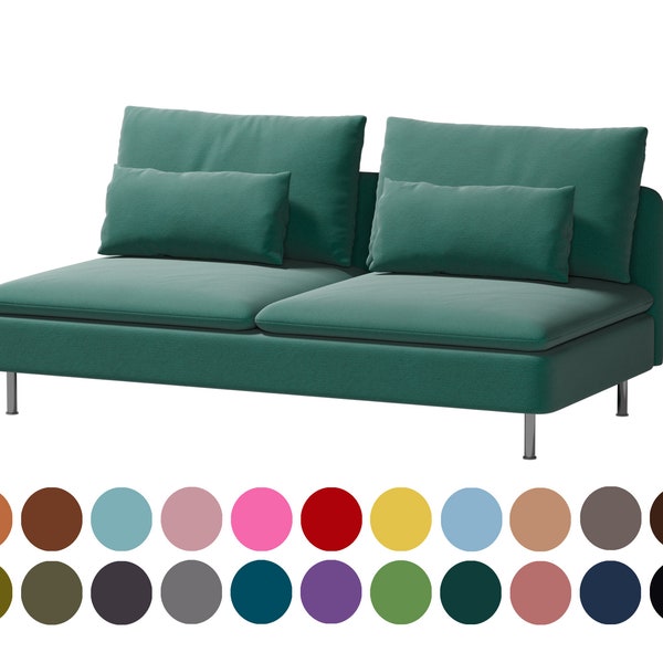 Soderhamn 3 seat sofa cover,Custom made green covers fit Soderhamn 3 seat sofa,hundreds of fabric options for personalization