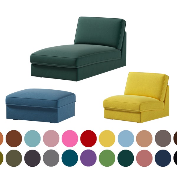 Kivik chaise lounge cover,Kivik 1 seater sofa cover,Kivik ottoman covers,400+ fabric options for custom made covers,custom made covers