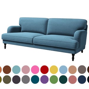 Custom Stocksund 3 seat sofa cover,total width 199cm/78.3 inches,custom cover fits Stocksund 3 seat sofa,more than 400 fabric options