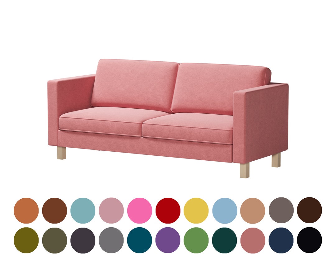 Custom Karlstad 3 Seat Sofa Covers, Total Sofa Width 205cm, Bean Paste