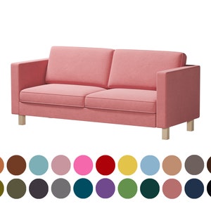 Custom Karlstad 3 seat sofa covers, total sofa width 205cm, Bean Paste color covers,hundreds of fabric options for custom made