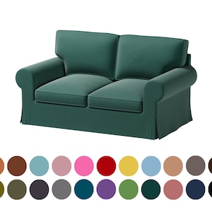 Handmade cover fits Ektorp 2 seat sofa,Ektorp 2 Seat sofa cover replacement,Multi color,Custom Made Cover
