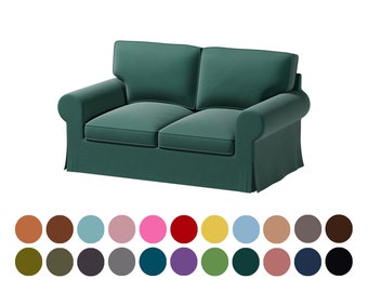 Handmade cover fits Ektorp 2 seat sofa,Ektorp 2 Seat sofa cover replacement,Multi color,Custom Made Cover