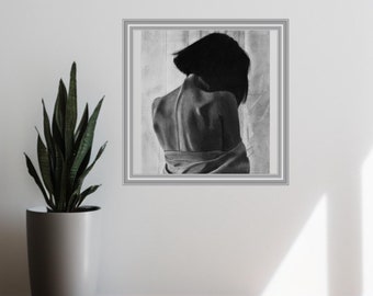 Illana Nenna, charcoal drawing // A4 print // graphite drawing // Wall art print // art pencil drawing // portrait commission // home decor