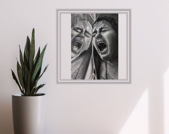 Illana Nenna, charcoal drawing // A4 print // Wall art print // art pencil drawing // portrait commission // home decor