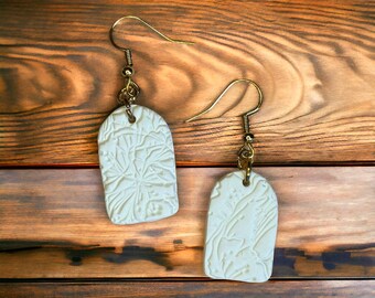 Mini Textured Arch Clay Earrings