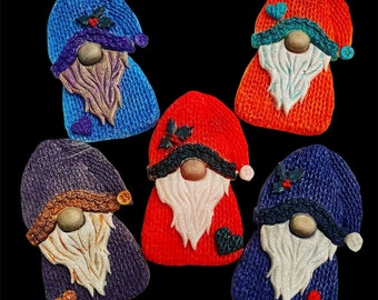 Gnome magnets, Tomte magnets, refrigerator magnets, fridge magnets, kitchen decor