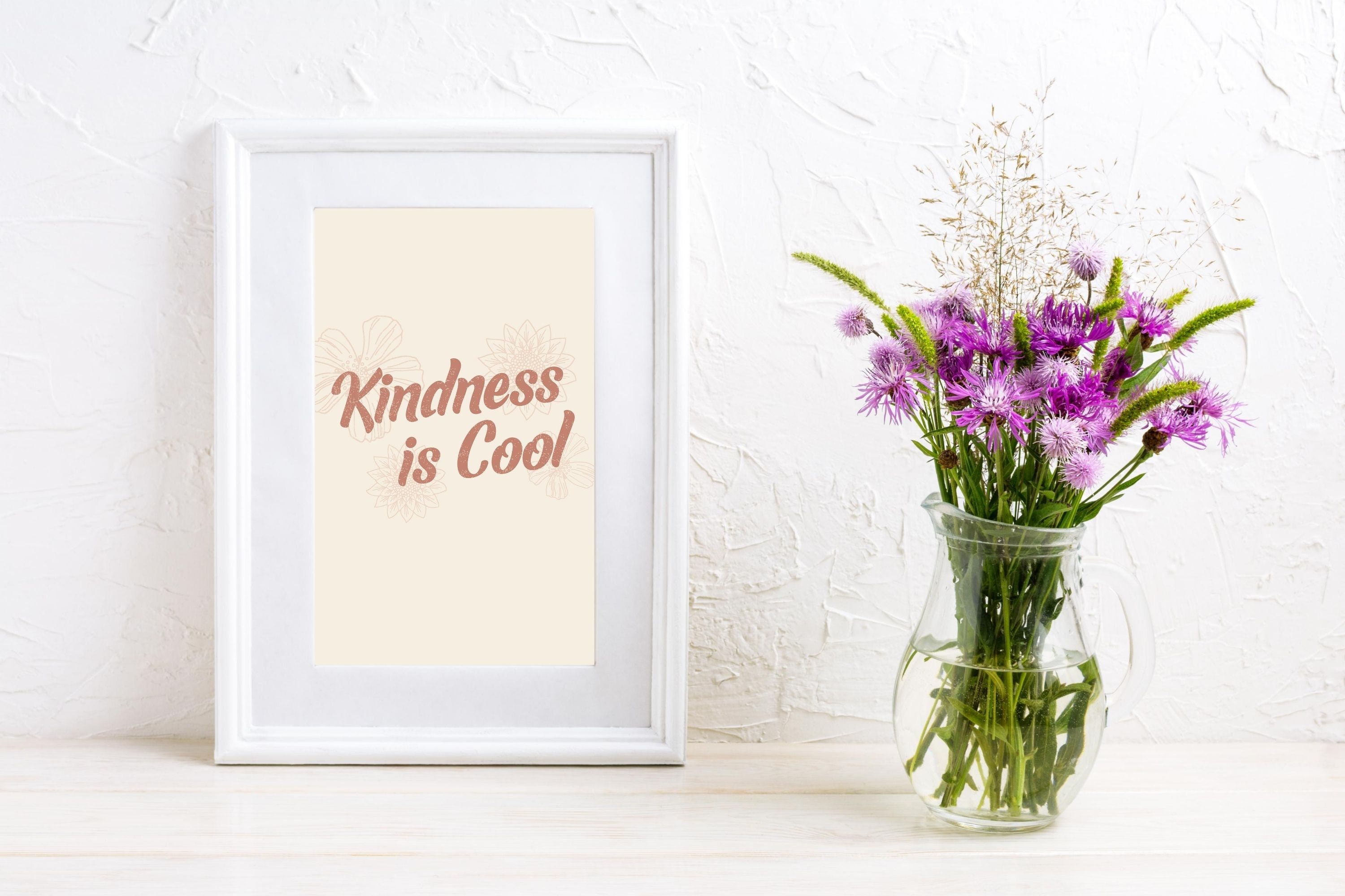 Kindness is Cool Inspirational Quote Positive Quotes Wall Etsy UK