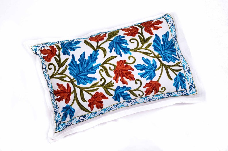 The Impulse Hand Embroidered Cotton Linen Customizable Duvet Cover Flat Sheet Pillowcase Set-Handmade US Uk EU AU Suzani King Full Twin Xl image 6