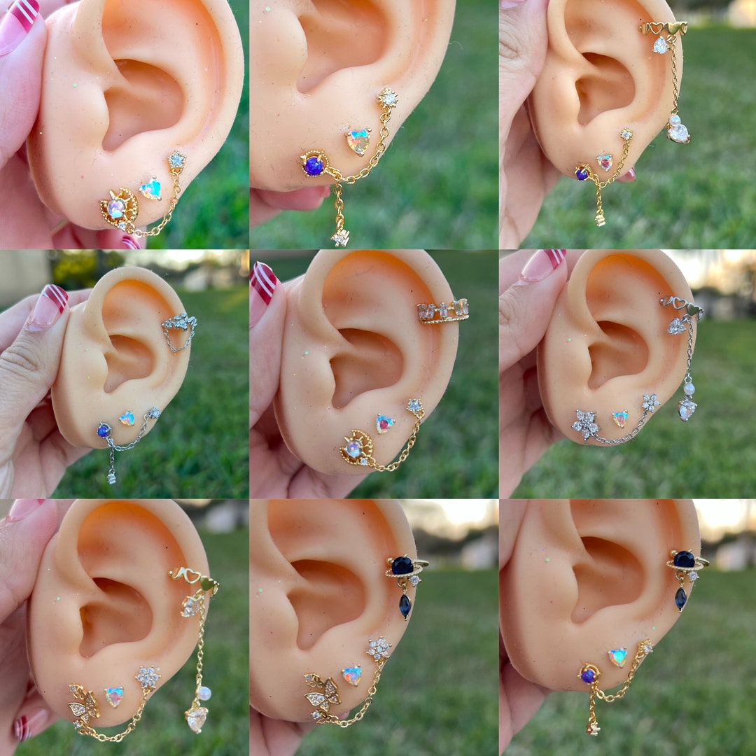 Ear Cuff for Non Pierced Ear Earrings Space Earrings Flower Etsy