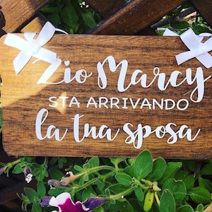 Targa sposi - “La sposa sta arrivando”