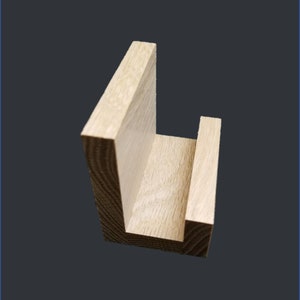 Polished Oak Craft Display Stand: Business Card Holder