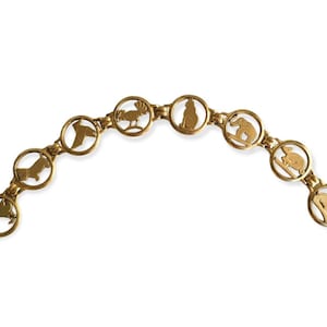 ANTIQUE 1920s Gilt Metal Bracelet