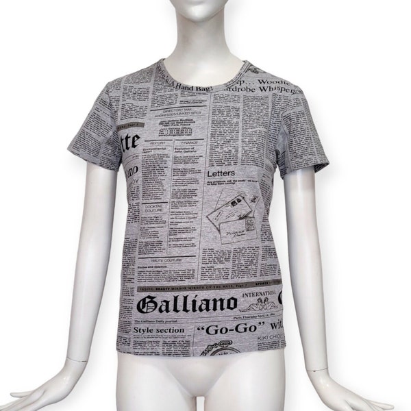 JOHN GALLIANO Vintage Newspaper Tee Shirt