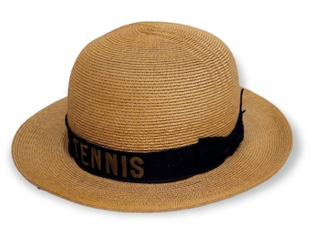 ANTIQUE 1920s Girl's Tennis Straw Hat