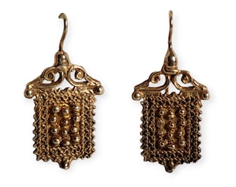 MARCELLO FONTANA Vintage Vermeil Pendant Earrings