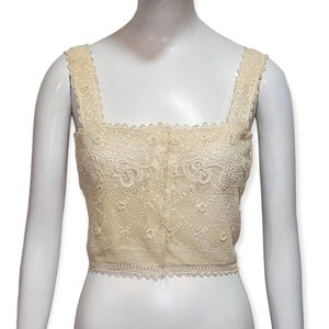 ANTIQUE 1900 Irish Crochet Lace Top