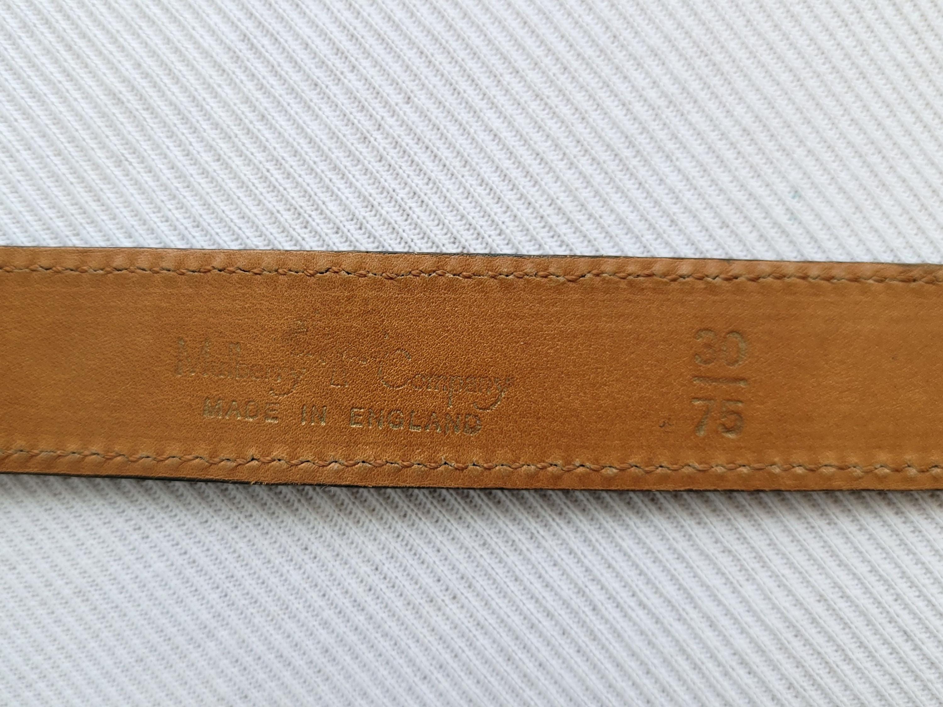 MULBERRY COMPANY Vintage Green Leather Belt 75 Cm - Etsy display picture 1