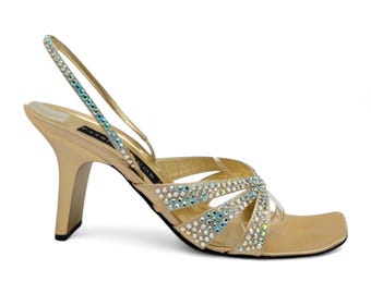 Sandalias vintage con diamantes de imitación de PATRICK COX de los años 90 y 2000