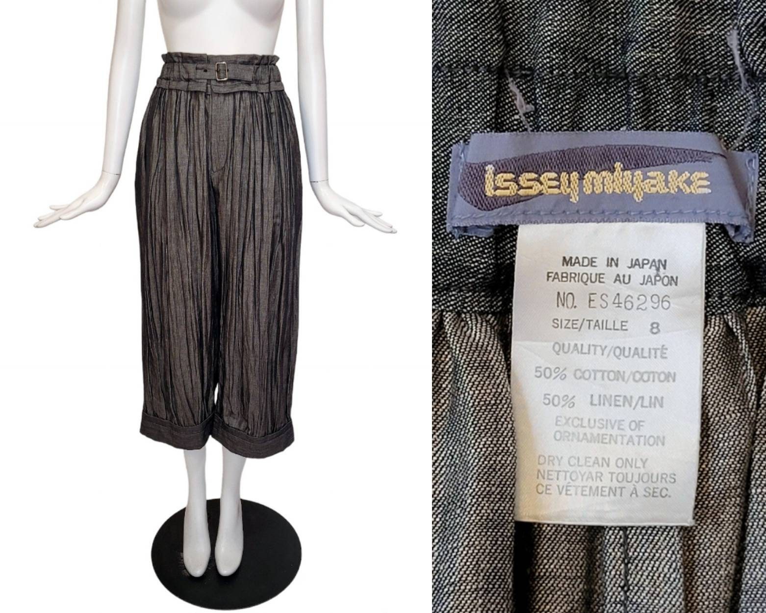 ISSEY MIYAKE Vintage 1983 Pantalones plisados Etsy Mexico