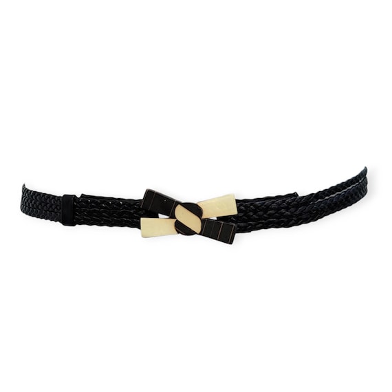 EMANUEL UNGARO Vintage 1970s Braided Leather Belt - Etsy display picture 2