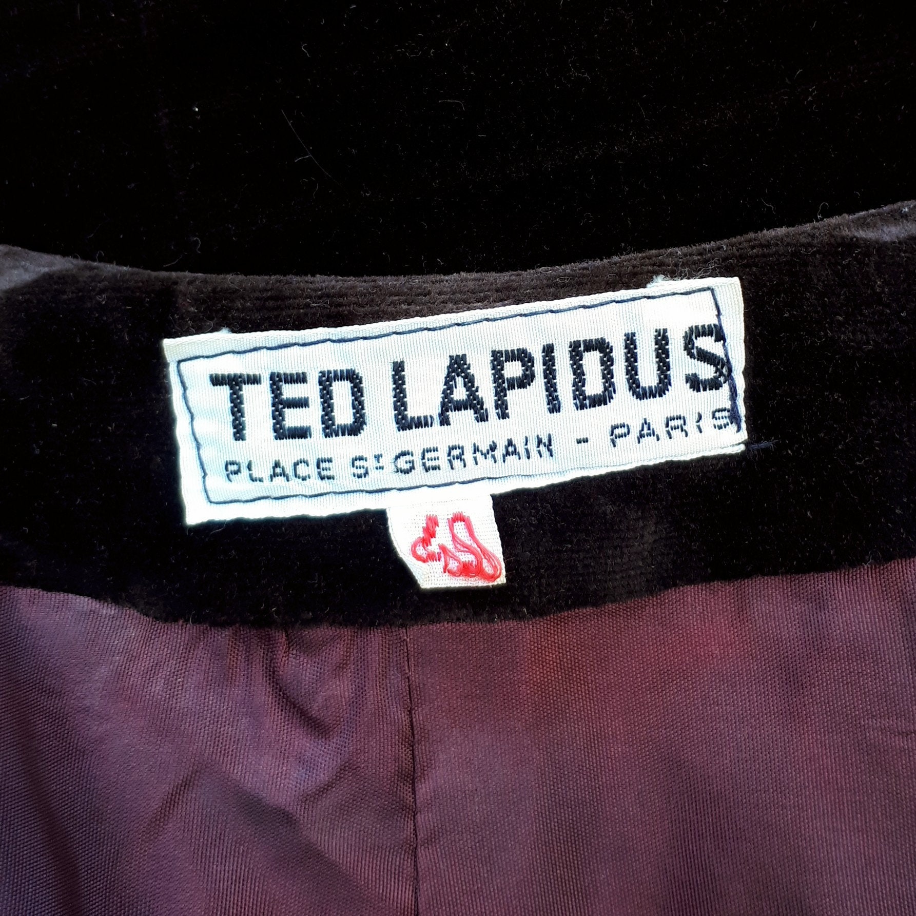 TED LAPIDUS Vintage 1970s Brown Velvet Jacket - Etsy