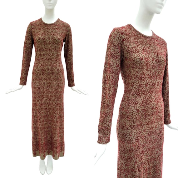 Jean Paul Gaultier, JEAN PAUL GAULTIER Vintage Late 1990s Lace Trompe-L'oeil Bodycon Dress