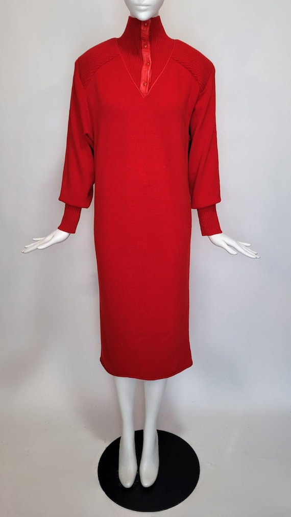 claude knit dress Buy MONTANA for COMPLICE Vintage 1980s Red and Leather Online in India Maxi dress