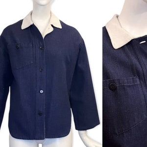 VINTAGE 1970s Padded Denim Overshirt