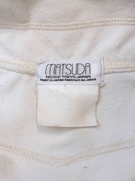 MATSUDA (NICOLE) Vintage 1980s Men's Cut-Out Whit… - image 10