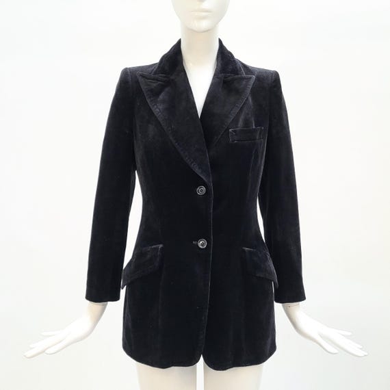 GASTON JAUNET Vintage 1970s Black Velvet Jacket - Etsy