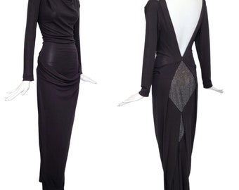 VIVIENNE WESTWOOD Vintage Rhinestones Black Evening Dress