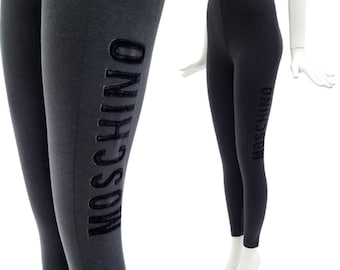 MOSCHINO Vintage 1990s Black Stretch Leggings