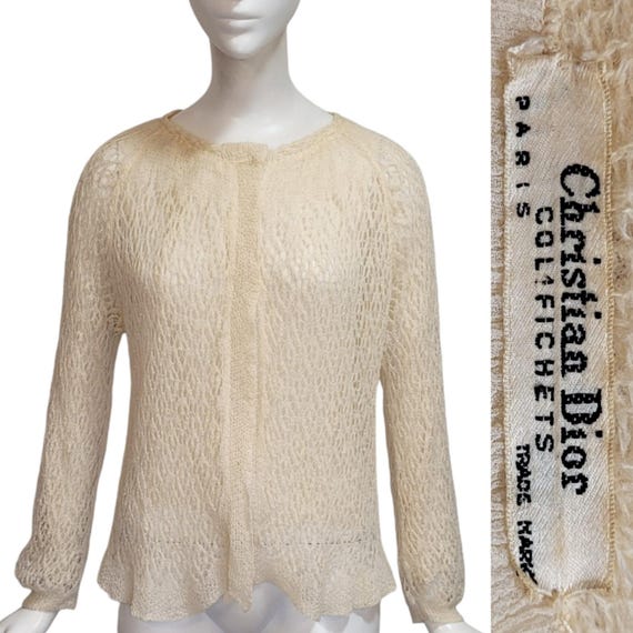 Christian Dior - クリスチャンディオール CHRISTIAN DIOR カーディガン CHRISTIAN DIOR COLIFICHETS Vintage 1960s 1970s Knitted Cardigan - Etsy