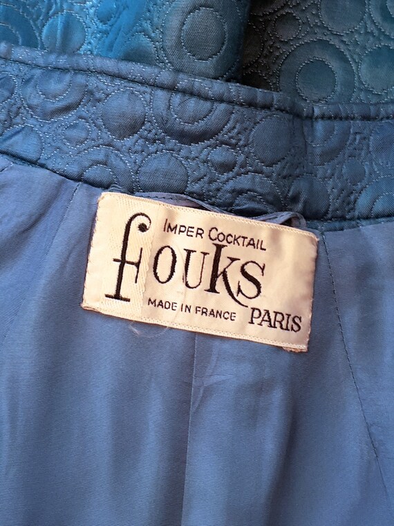 FOUKS Vintage 1960s Blue Rain Coat - image 5