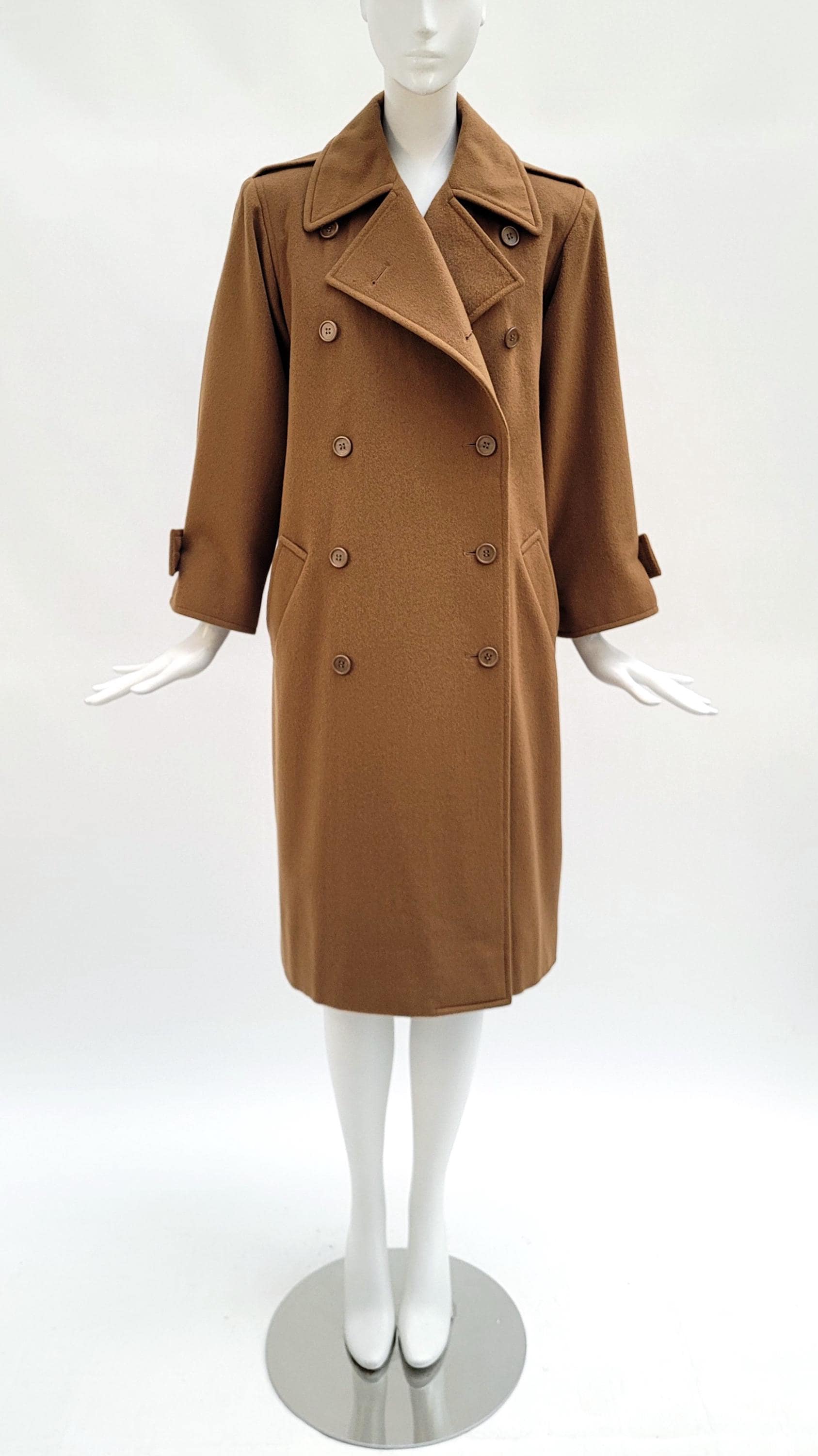 YVES SAINT LAURENT Vintage 1980s Camel Wool Coat - Etsy