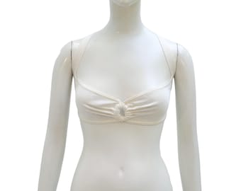 ALAÏA Vintage 1993 White Jersey Bra / Top