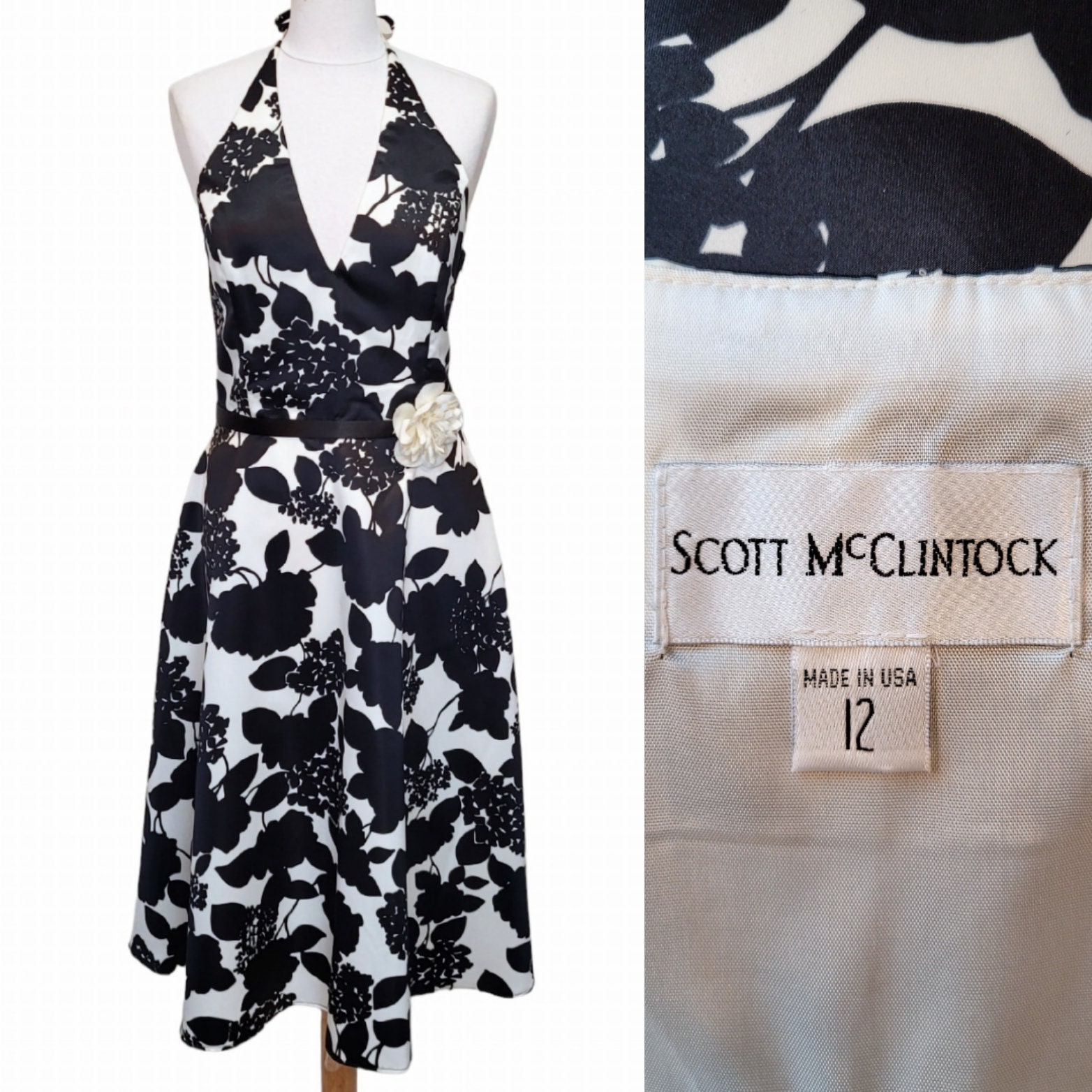 Robe De Soirée Longue Noire Jones New York - Taille 6 - Neuve Avec étiquettes - Style A-Line