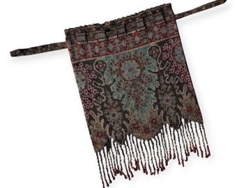 VINTAGE 1900s Embrague de noche con cuentas de vidrio Art Nouveau