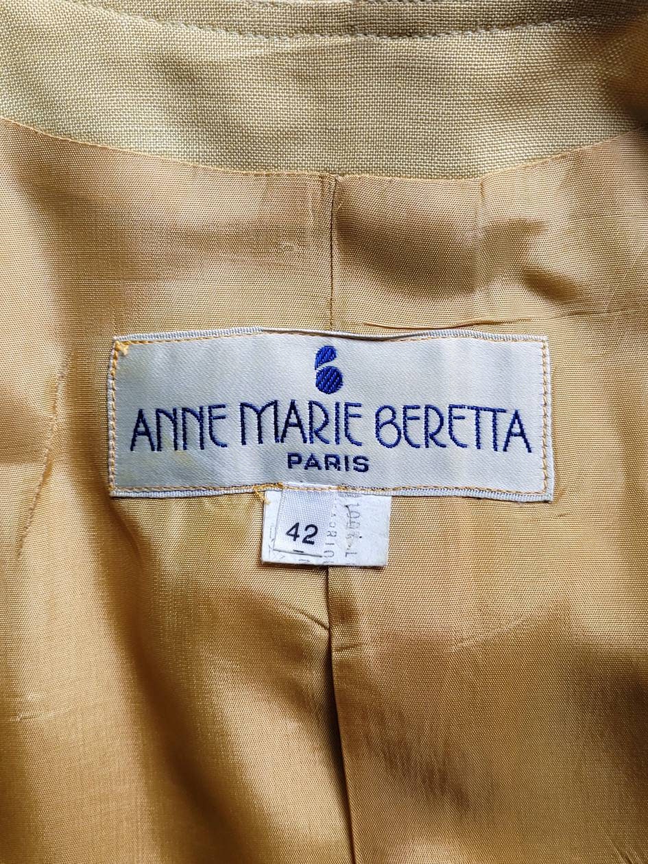 ANNE MARIE BERETTA Vintage S/S 1984 Linen Skirt Suit - Etsy