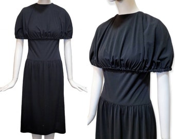 COMME DES GARCONS Vintage 1991 Black Jersey Dress