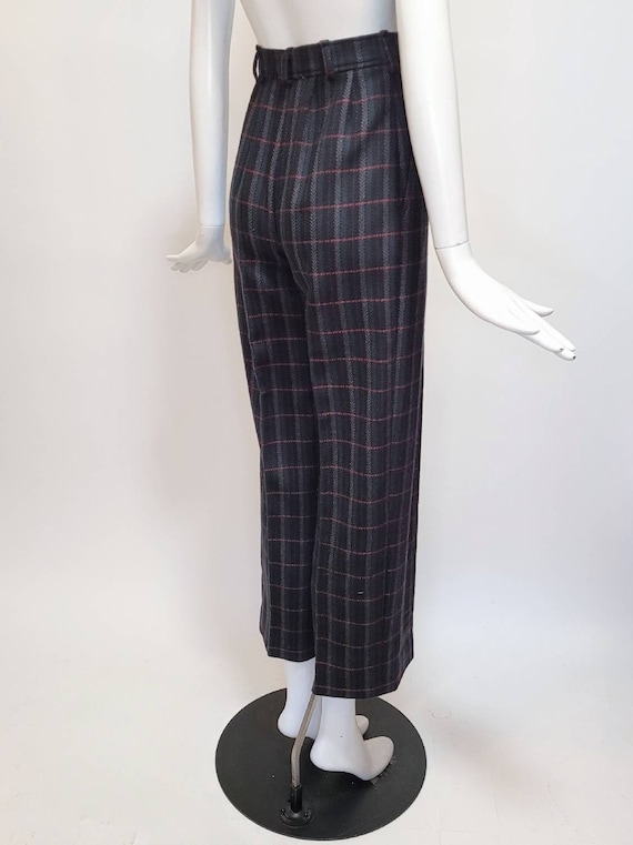 YVES SAINT LAURENT Vintage Late 1970s Plaid Wool … - image 3