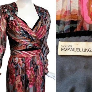 EMANUEL UNGARO COUTURE Vintage F/W 1983 Embroidered Evening Dress
