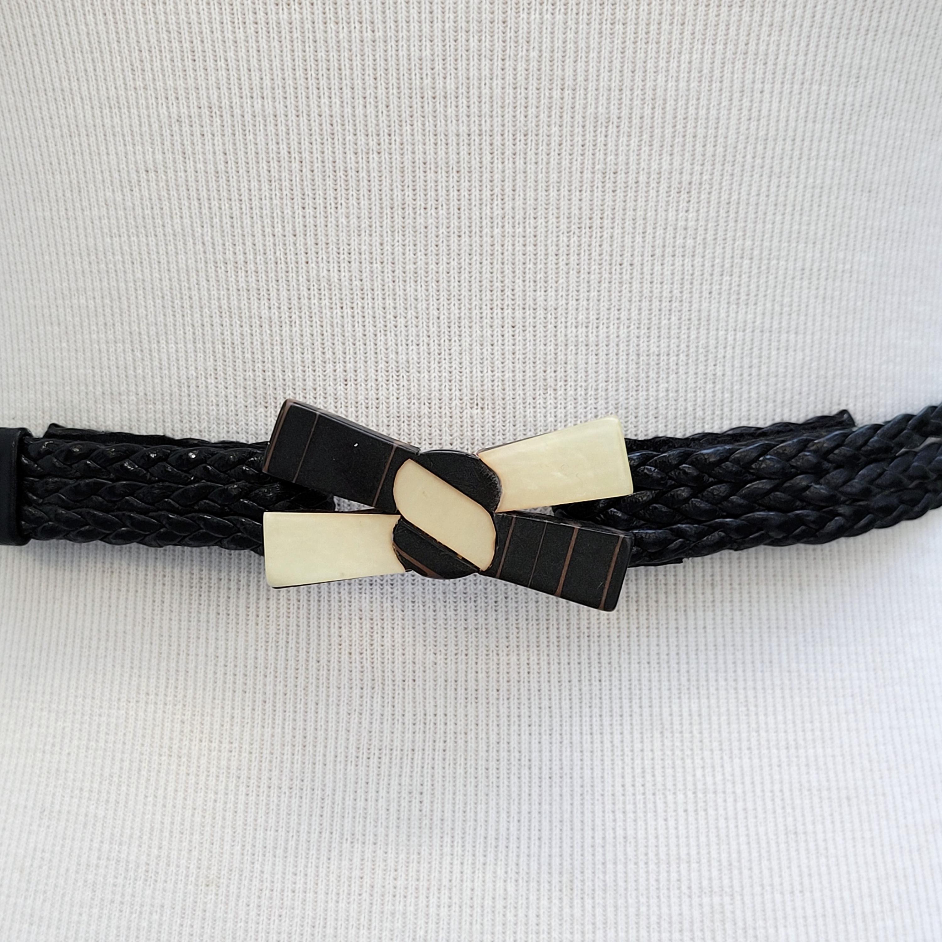 EMANUEL UNGARO Vintage 1970s Braided Leather Belt - Etsy