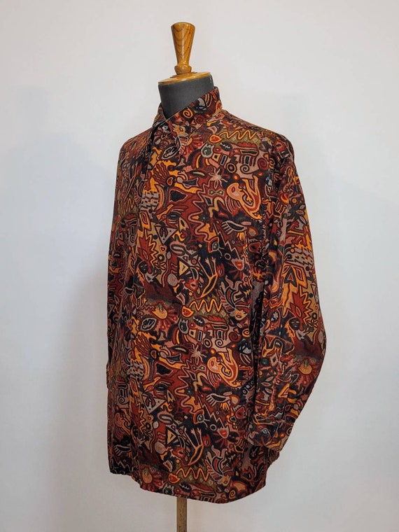 Jean Paul GAULTIER HOMME ビンテージ Vintage JEAN PAUL GAULTIER Shirt Men Blue & Red Long Sleeve