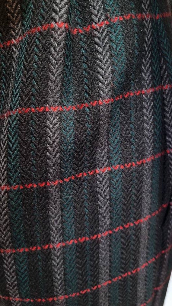YVES SAINT LAURENT Vintage Late 1970s Plaid Wool … - image 10