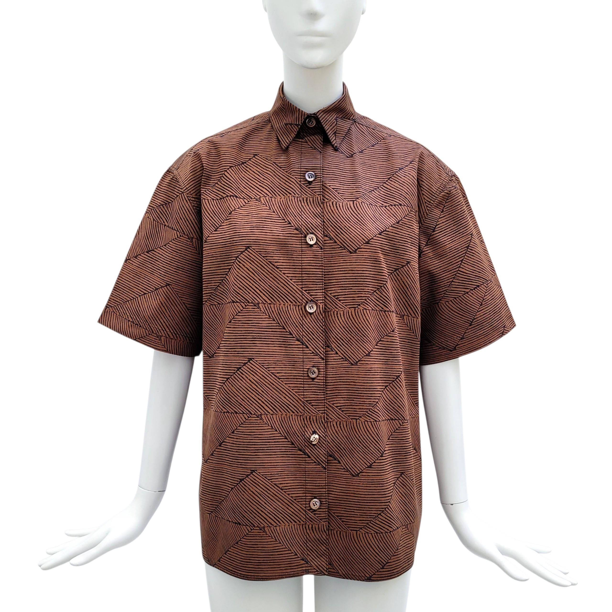 Azzedine Alaïa, ALAÏA Vintage S/S 1986 Printed Cotton Shirt - Christoph Von Weyhe Print