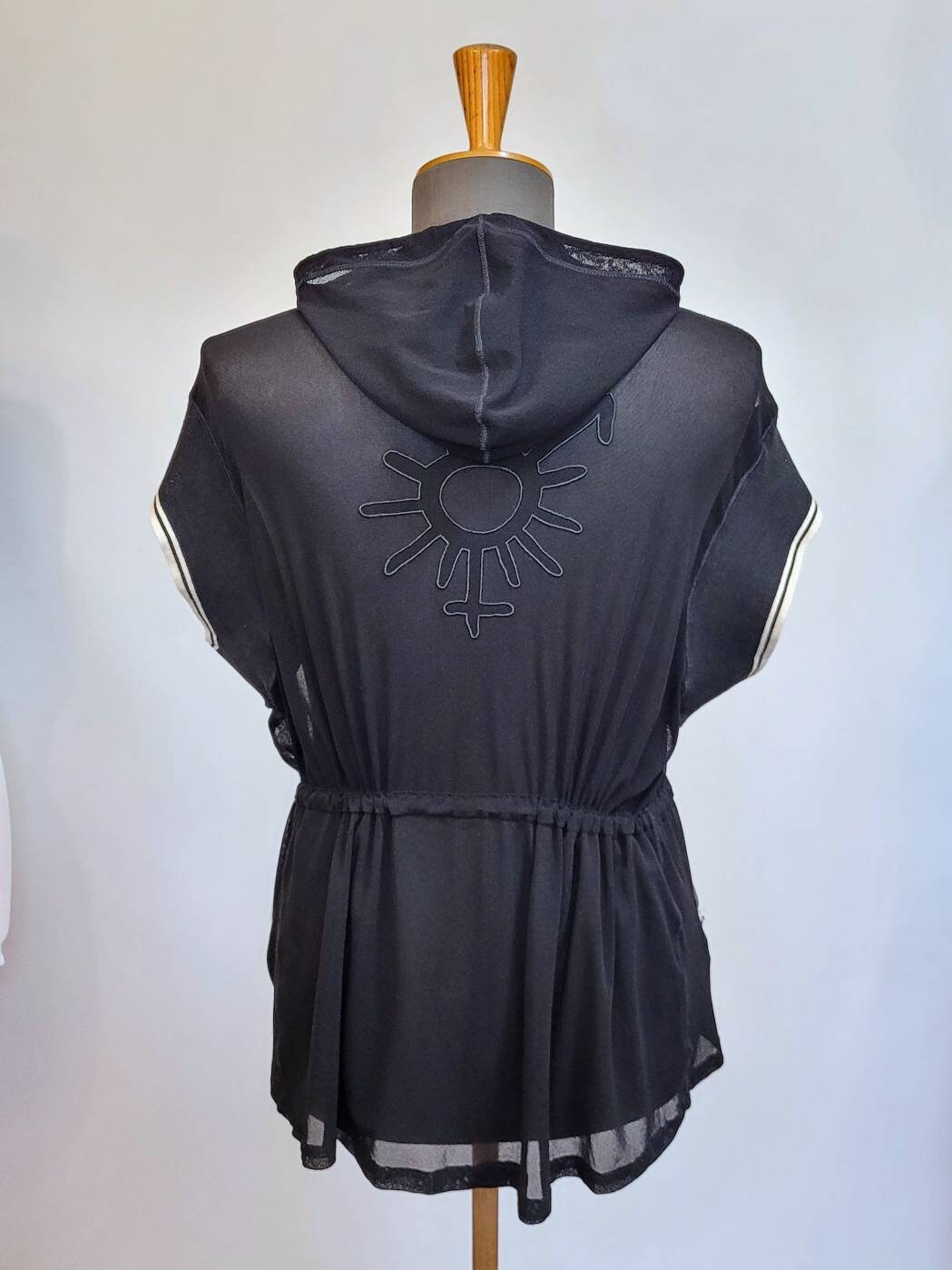 JEAN PAUL GAULTIER Vintage 1990s Boxer Black Mesh Jacket