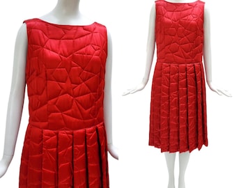 COMME DES GARCONS Vintage 1998 Vestido acolchado rojo